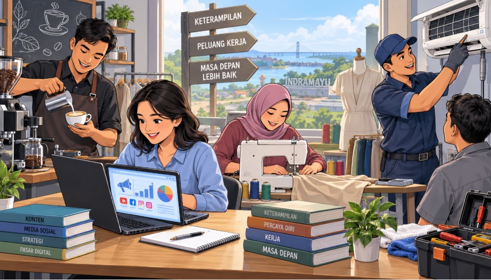 Disnaker Indramayu Adakan Pelatihan Vokasi Gratis Bagi Korban PHK Tahun 2026