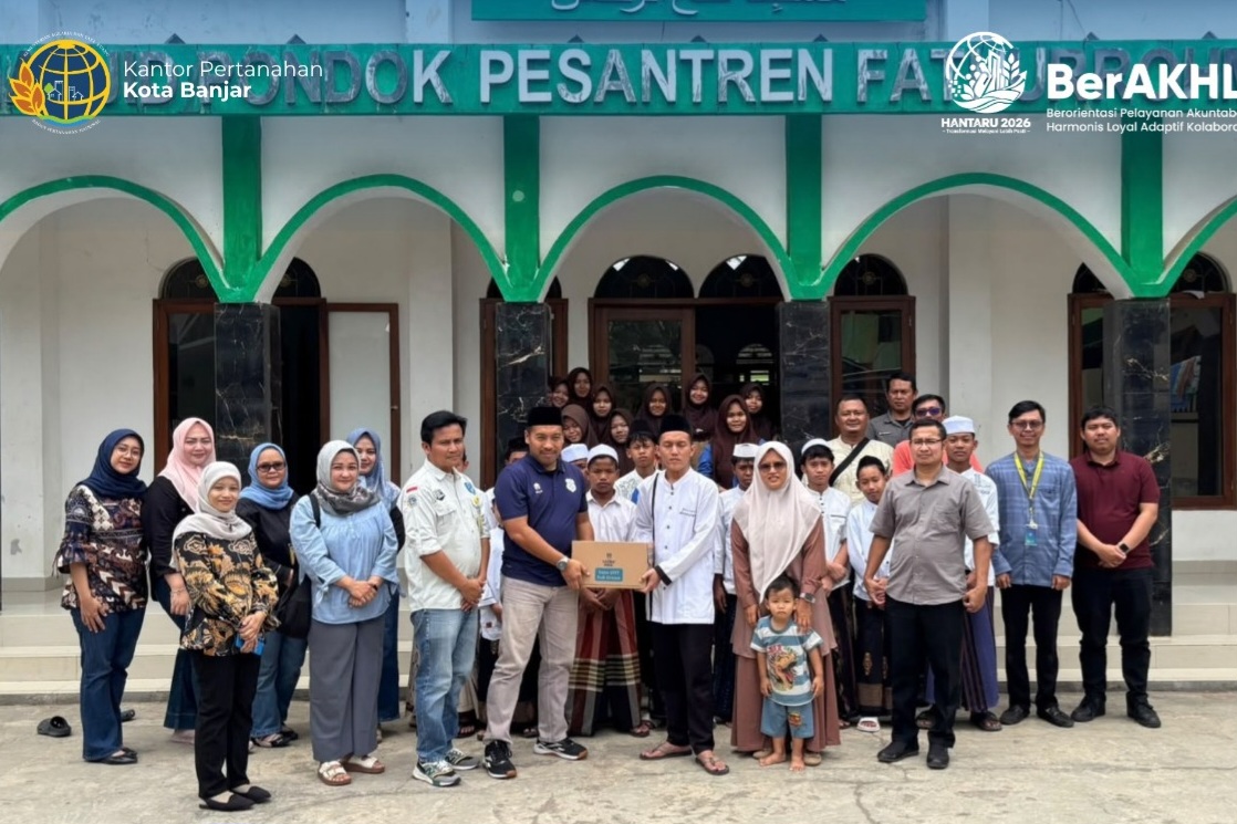 Kantor Pertanahan Kota Banjar Gelar Bakti Sosial di Ponpes Fathurrohman