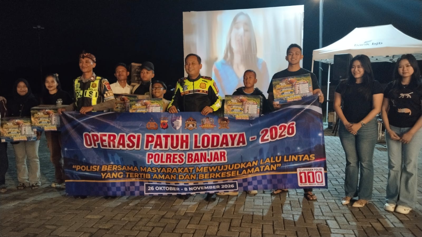 Nobar Persib di Banjar Jadi Ajang Kampanye Keselamatan Lalu Lintas